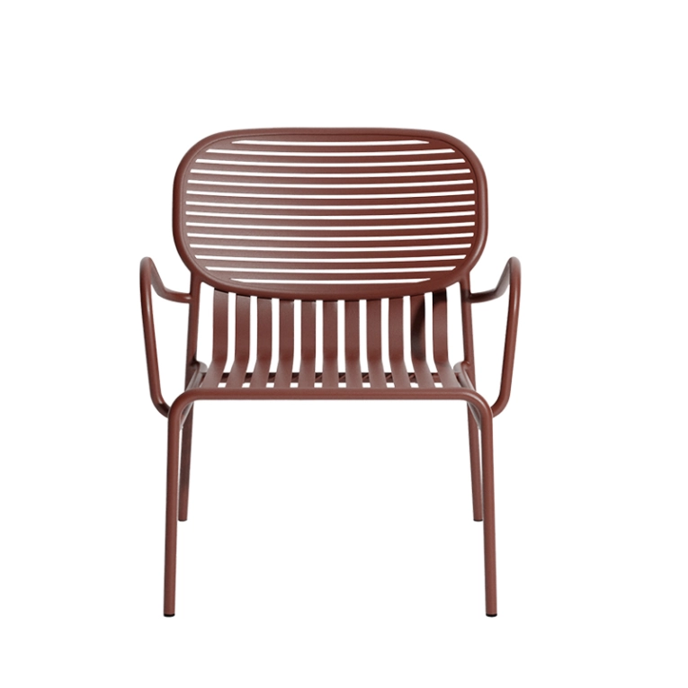 Fauteuil extérieur WEEK-END Rouge brun PETITE FRITURE