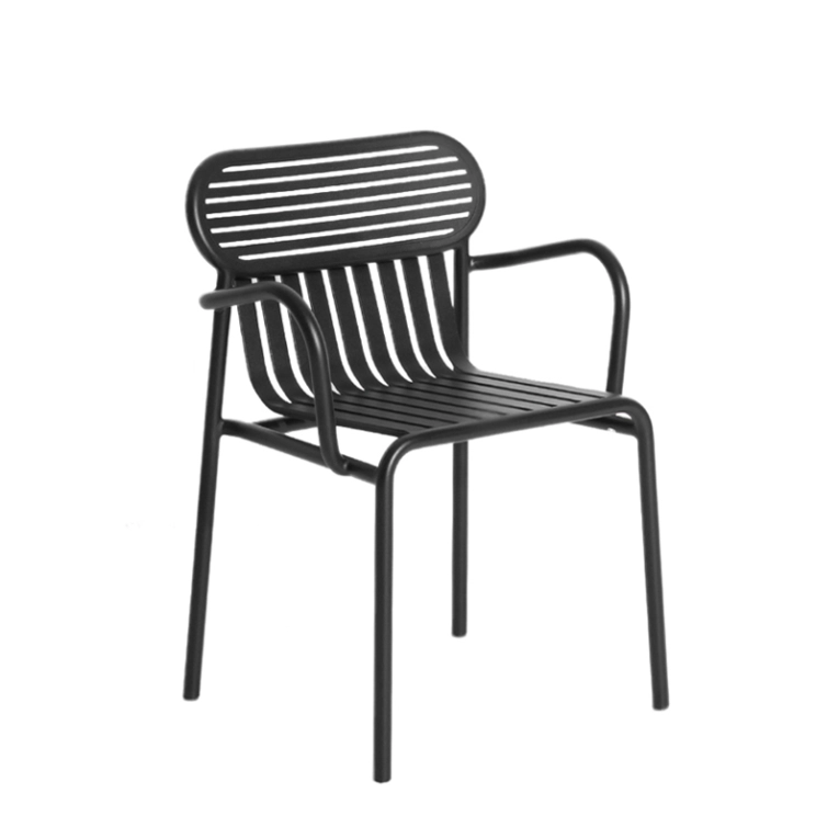 Chaise extérieur WEEK-END Noir PETITE FRITURE