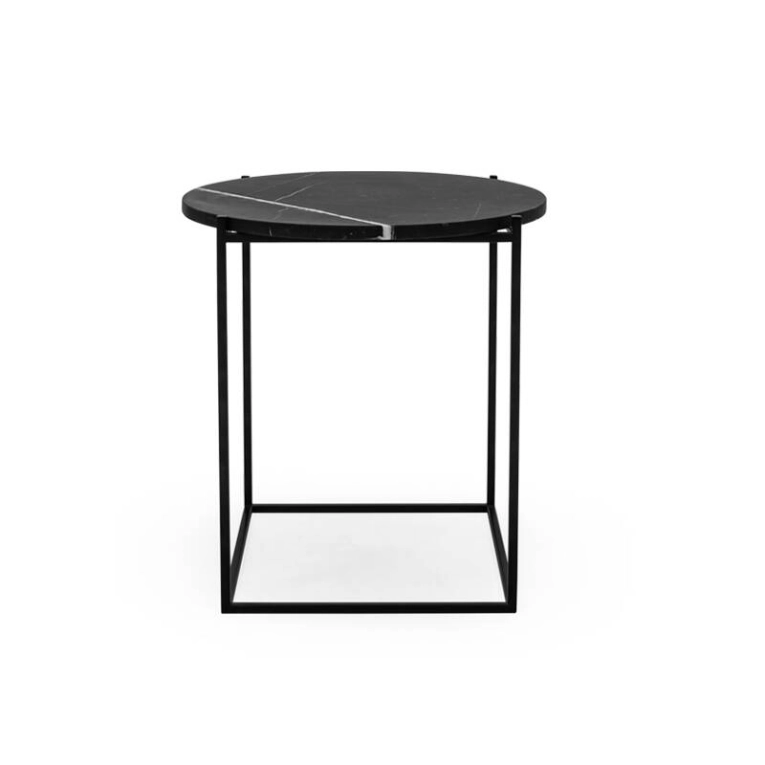Table d'appoint guéridon CIRCLE Marbre noir/ noir WENDELBO