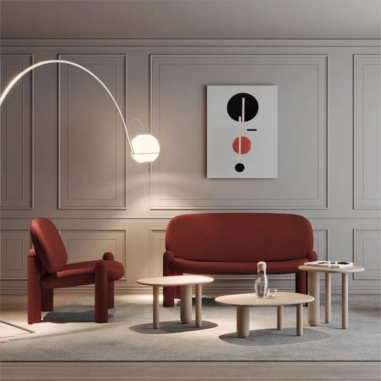 Fauteuil TOTTORI Bonifacio rouge DRIADE