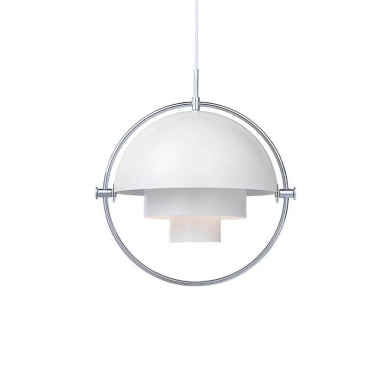 Suspension MULTI-LITE Chrome/ blanc GUBI