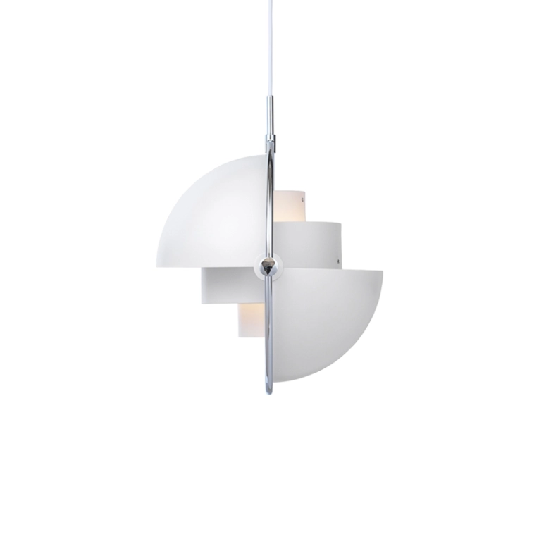 Suspension MULTI-LITE Chrome/ blanc GUBI