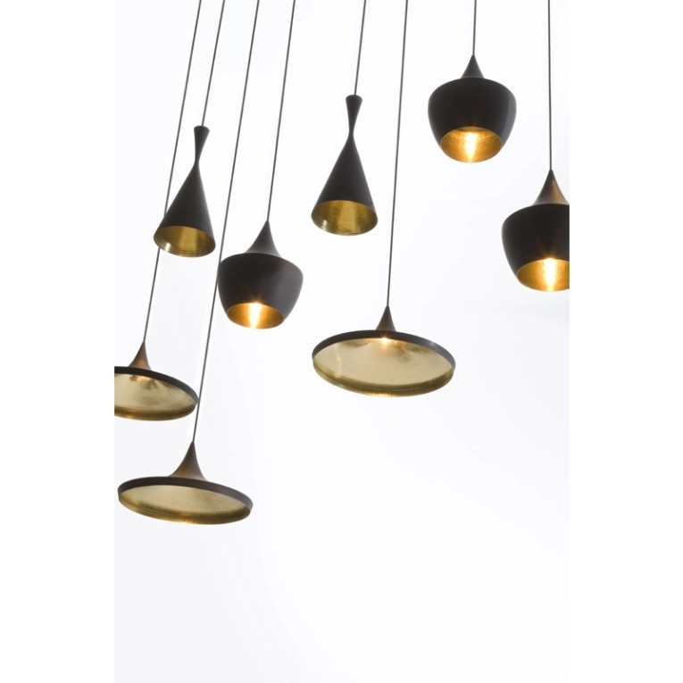 Suspension BEAT LIGHT FAT Noir/ laiton TOM DIXON