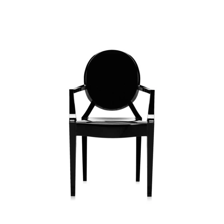 Siège enfant Fauteuil enfant LOU LOU GHOST Noir brillant KARTELL