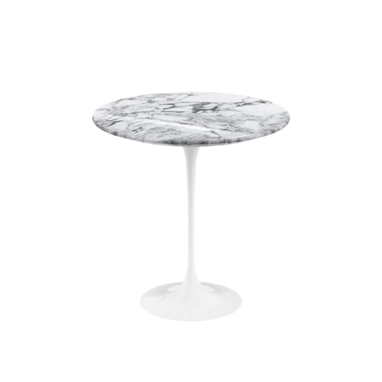 Table d'appoint guéridon SAARINEN Marbre Arabescato brillant KNOLL