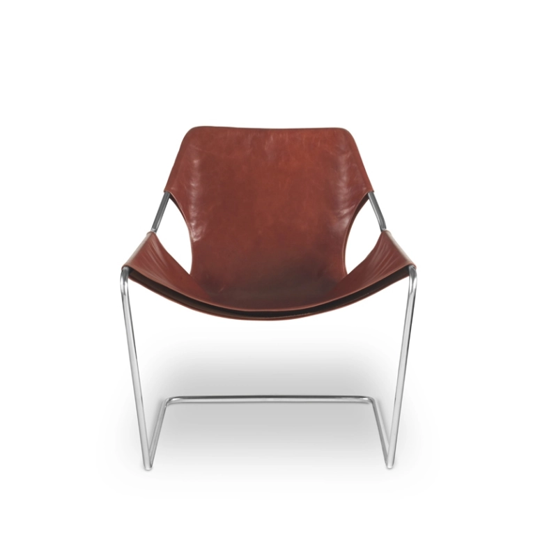 Fauteuil PAULISTANO cuir Marron cognac OBJEKTO