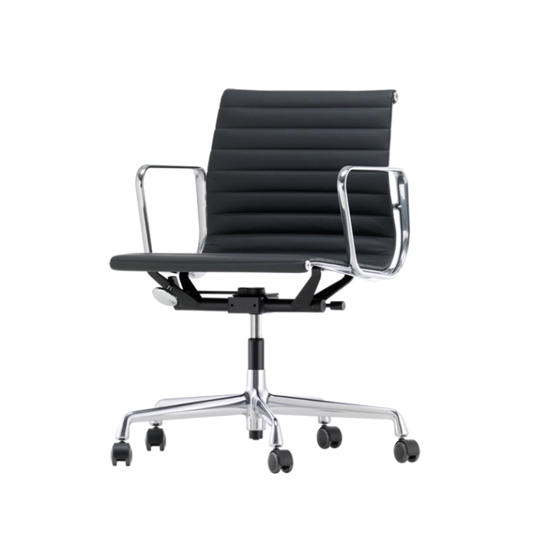 Fauteuil de bureau ALUMINIUM GROUP DOSSIER BAS EA117 Noir VITRA