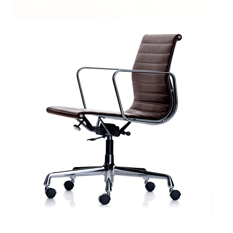 Fauteuil de bureau ALUMINIUM GROUP DOSSIER BAS EA117 Marron VITRA