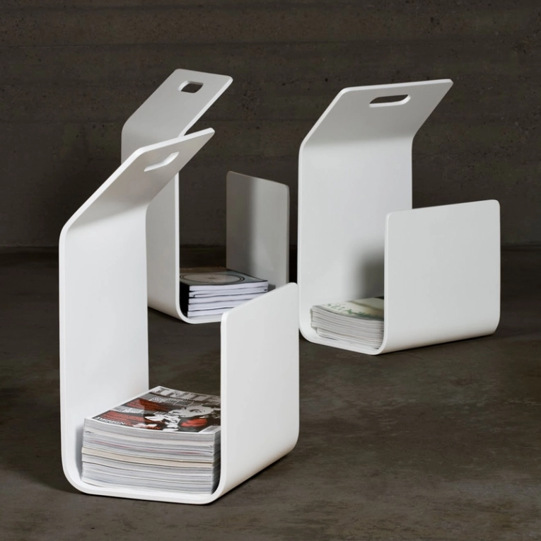 Petit rangement Porte-revues porte-bûches KANTO Noir ARTEK