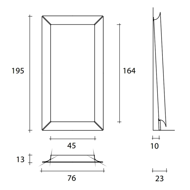 Miroir Miroir CAADRE posé au sol FIAM