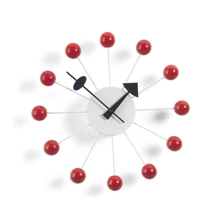 Horloge Horloge BALL CLOCK Rouge cerise VITRA