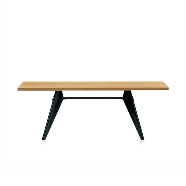 Table EM TABLE Piètement noir VITRA