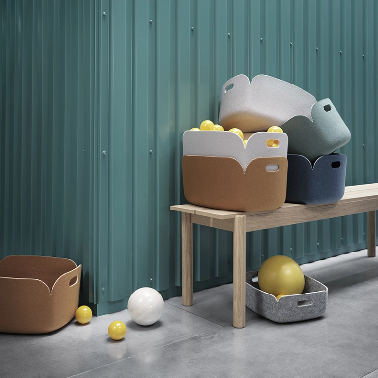 Petit rangement RESTORE Noir melange MUUTO