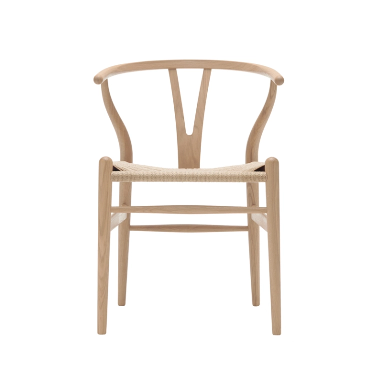 Chaise WISHBONE ARMCHAIR CH24 Chêne huilé blanchi/ corde naturelle CARL HANSEN