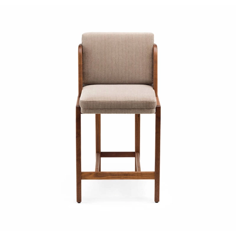 Tabouret haut THRONE Noyer danois huilé / Phlox 243 DE LA ESPADA