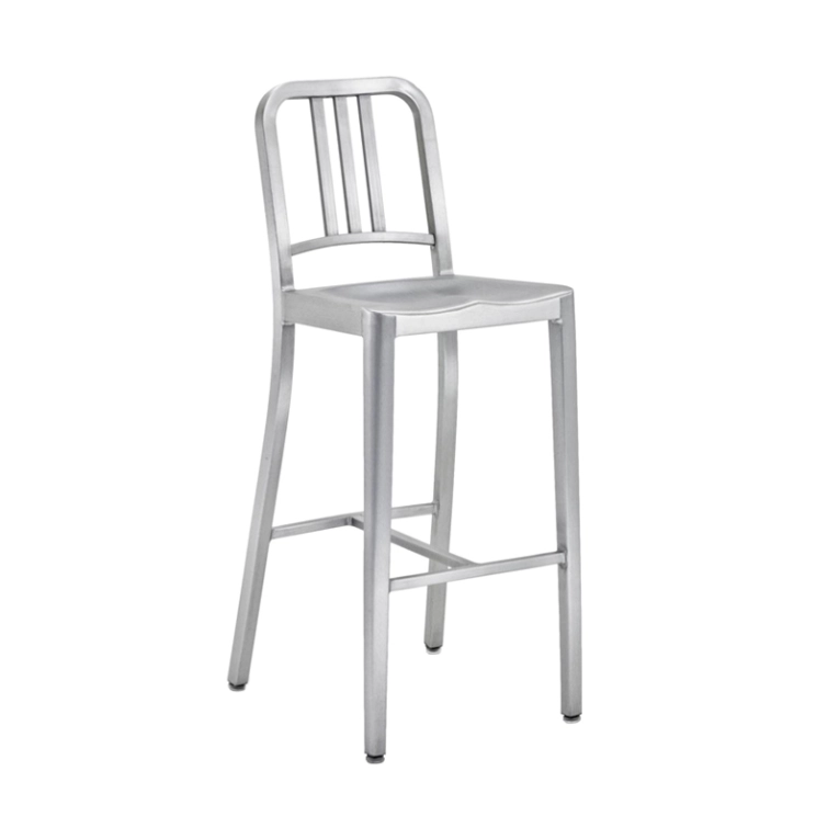Tabouret haut 1006 NAVY STOOL Aluminium brossé EMECO