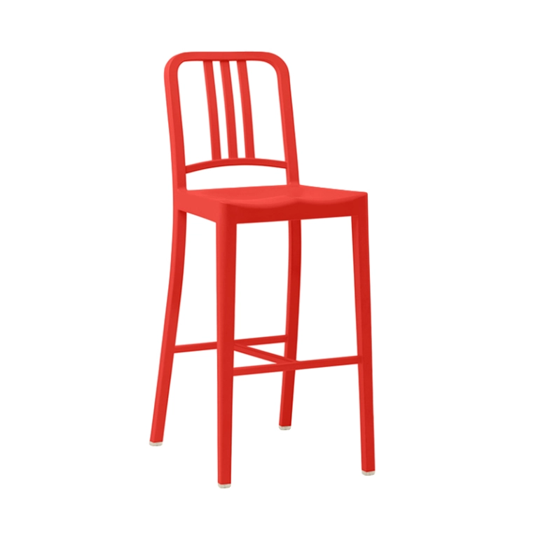 Tabouret haut 111 NAVY STOOL Rouge EMECO
