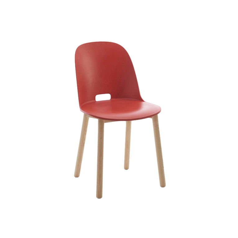 Chaise ALFI dossier haut Rouge EMECO