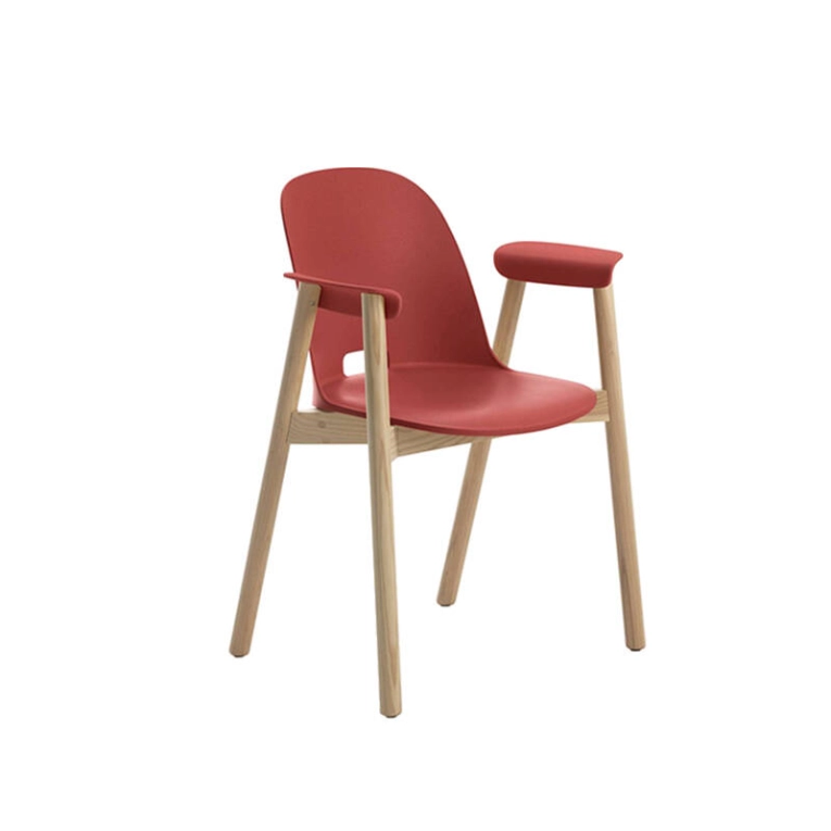 Chaise ALFI ARMCHAIR Rouge EMECO