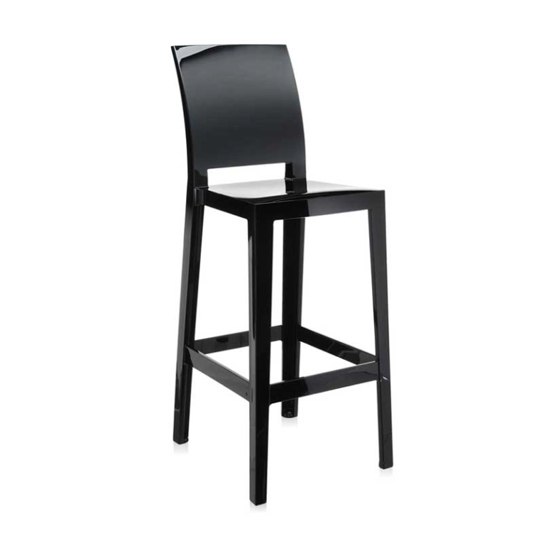 Tabouret haut ONE MORE PLEASE Noir brillant KARTELL