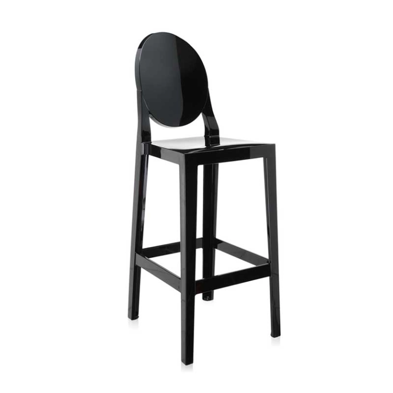 Tabouret haut ONE MORE Noir brillant KARTELL