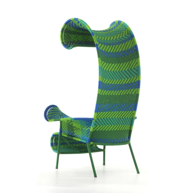 Fauteuil M'AFRIQUE - SHADOWY Vert, bleu MOROSO