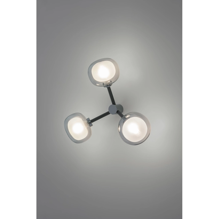 Applique NABILA 552.73 Laiton brossé / verre transparent TOOY