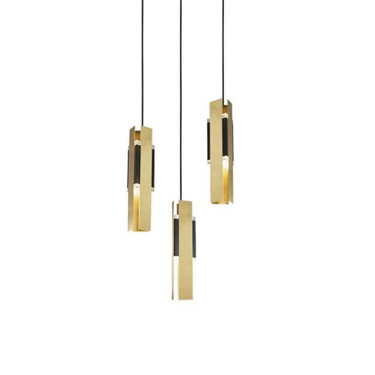 Suspension EXCALIBUR 559.13 Noir/ laiton TOOY