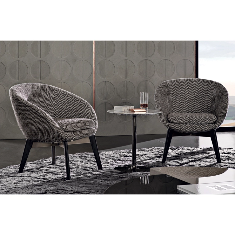 Fauteuil RUSSELL LOUNGE fixe MINOTTI