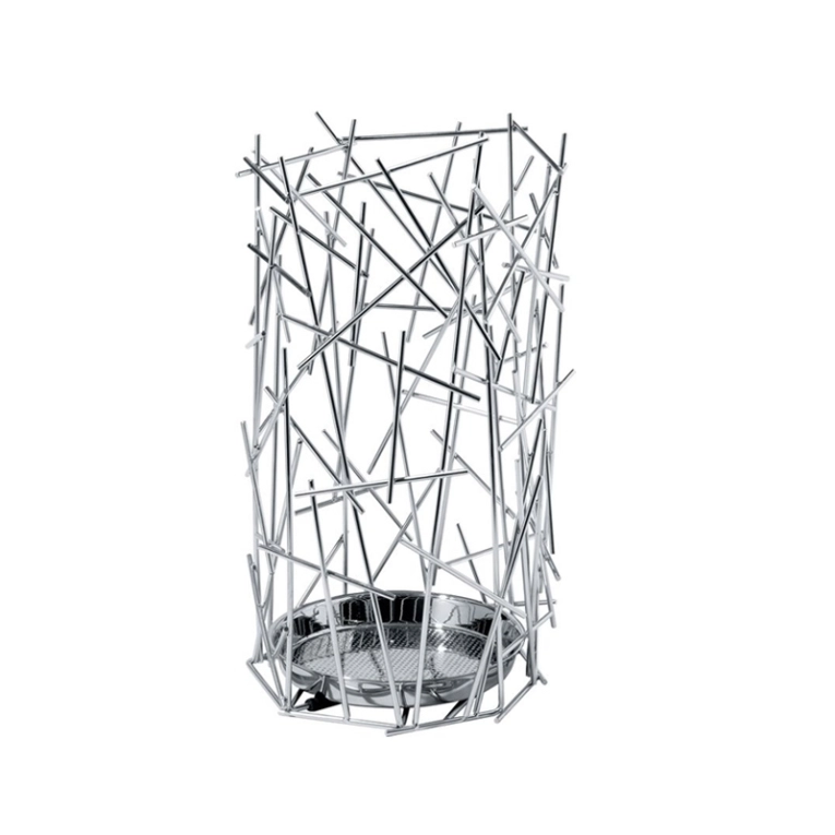 Petit rangement Porte-parapluie BLOW UP Chrome ALESSI