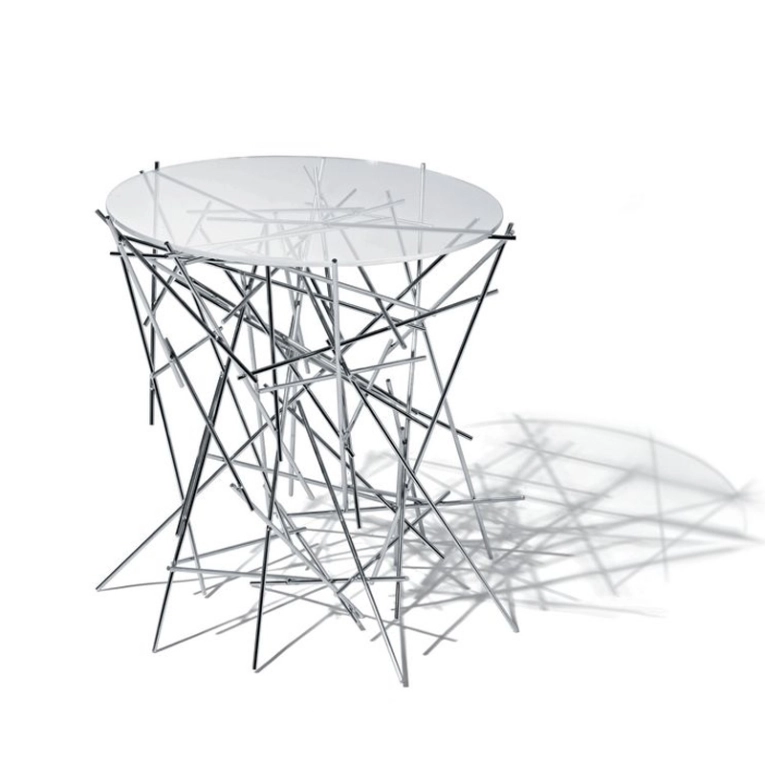 Table d'appoint guéridon BLOW UP Chrome ALESSI