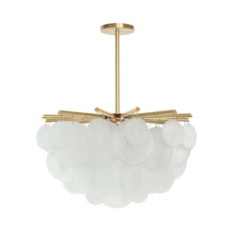 Suspension NIMBUS ROUND Medium Laiton satiné CTO LIGHTING