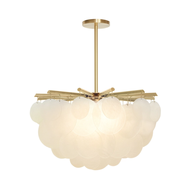 Suspension NIMBUS ROUND Medium Laiton satiné CTO LIGHTING