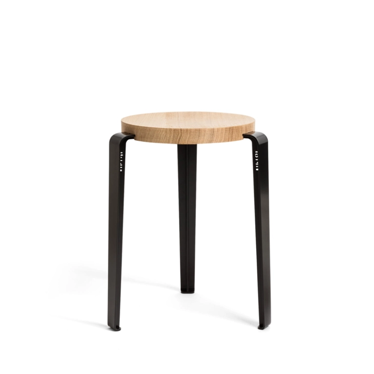 Tabouret LOU Chêne Noir graphite TIPTOE