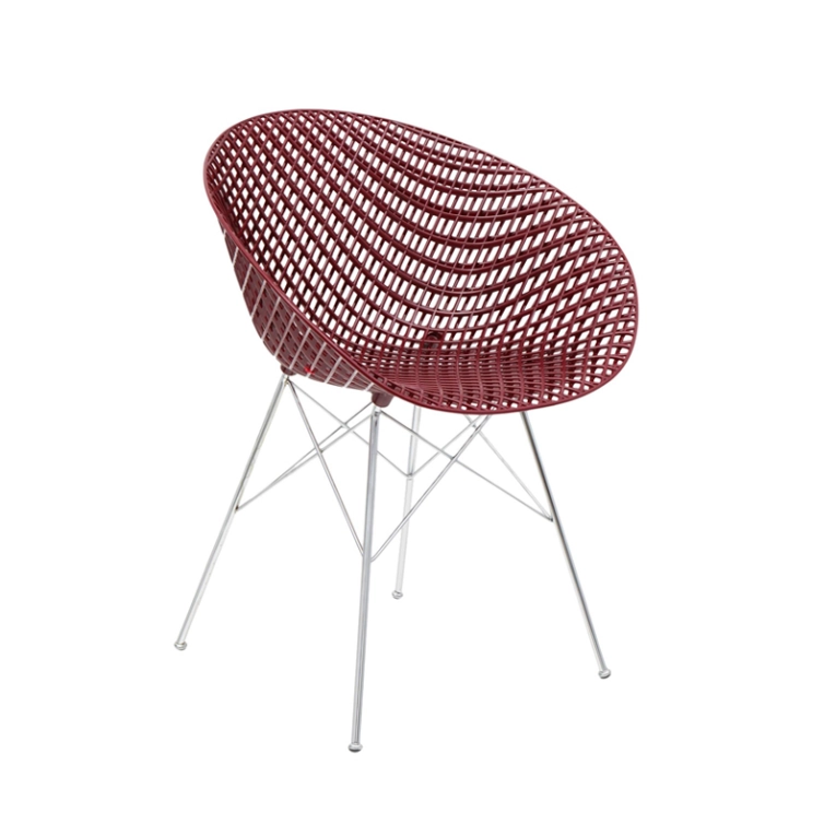 Chaise SMATRIK Prune/ chrome KARTELL