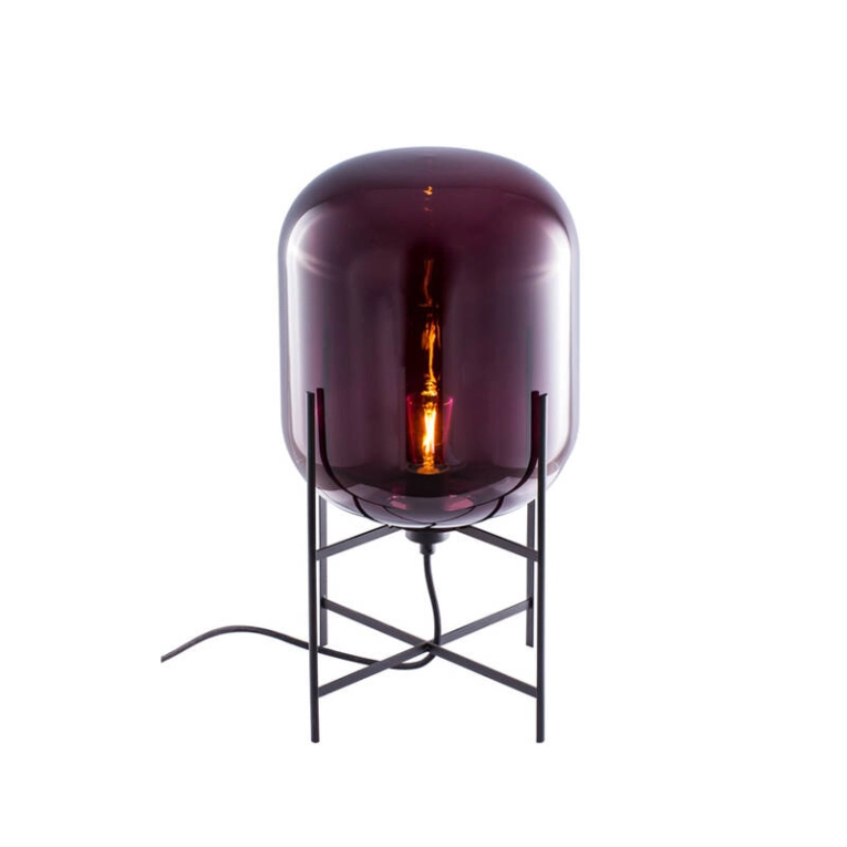 Lampe à poser ODA SMALL Aubergine/ noir PULPO