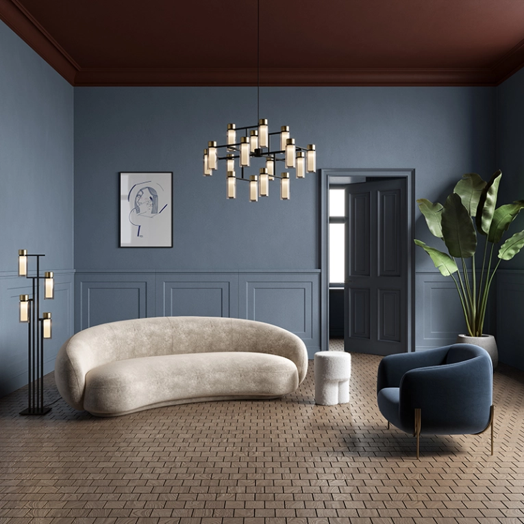 Suspension OSMAN 560.12 Laiton brossé / verre transparent TOOY