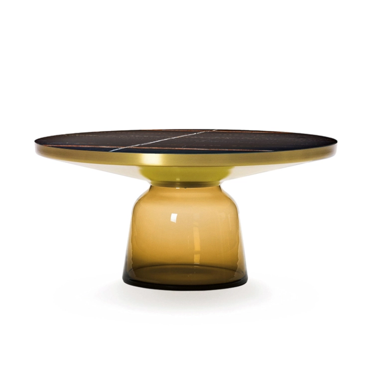 Table basse BELL COFFEE Marbre Orange ambré CLASSICON