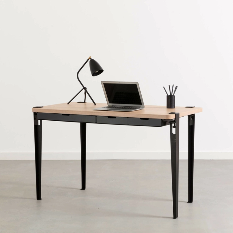 Bureau MONOCHROME Noir graphite TIPTOE