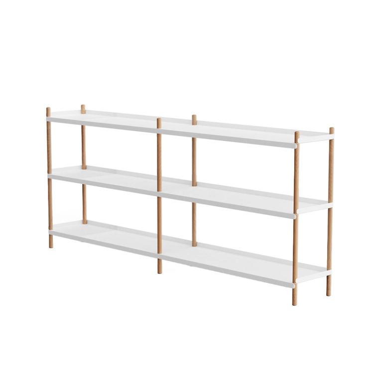 Etagère BOLT 200x88 Blanc/ chêne NINE