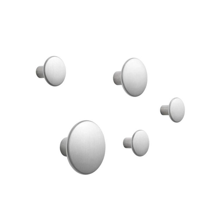Patère Design Set de 5 patères DOTS METAL Aluminium MUUTO
