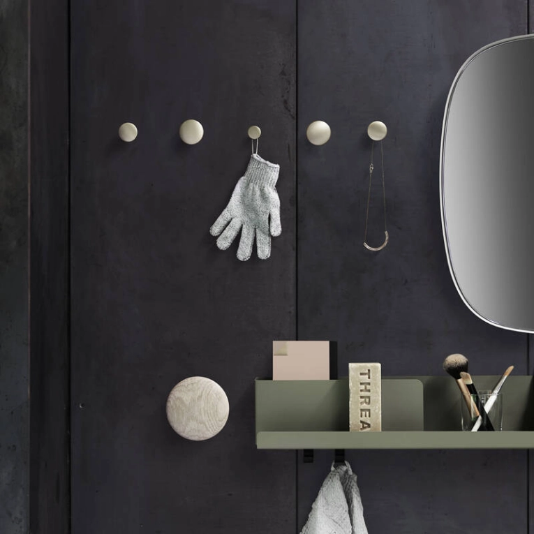 Patère Design Set de 5 patères DOTS METAL Bleu clair MUUTO