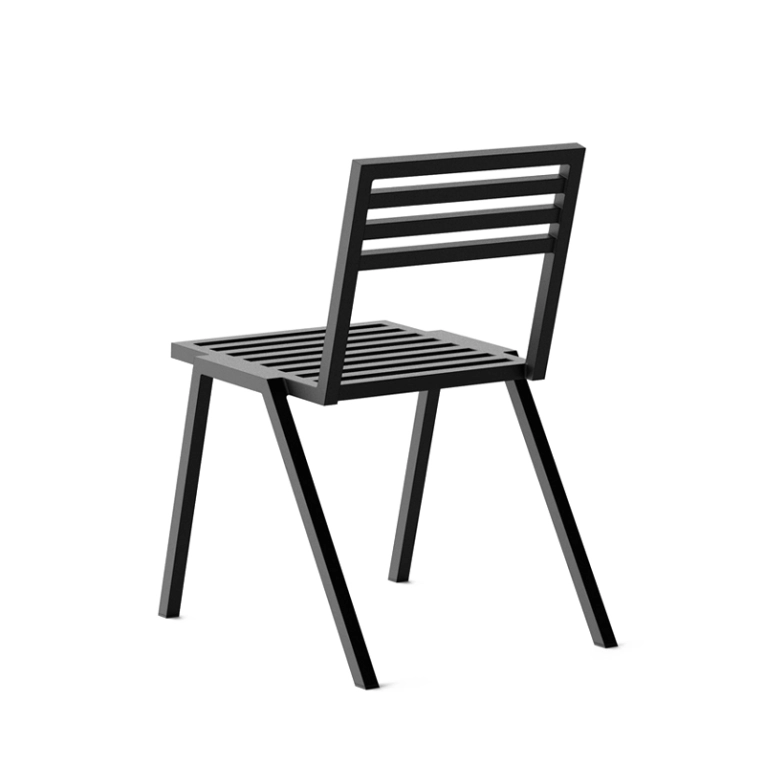 Chaise extérieur Chaise empilable 19 OUTDOORS Noir NINE