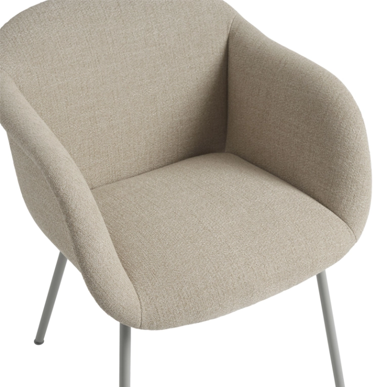 Chaise FIBER SOFT 4 pieds acier Ecriture 240/ gris MUUTO