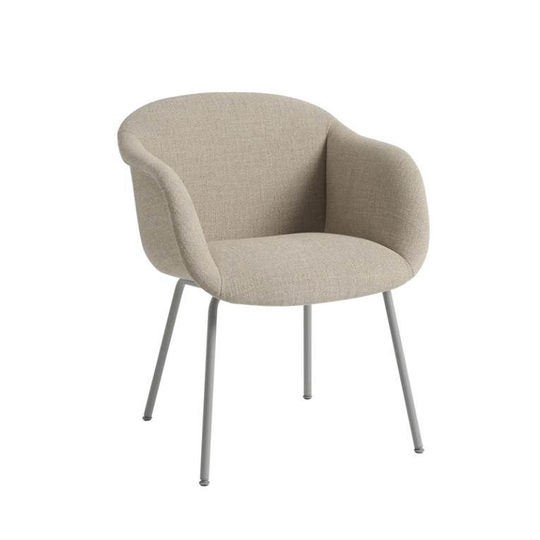 Chaise FIBER SOFT 4 pieds acier Ecriture 240/ gris MUUTO
