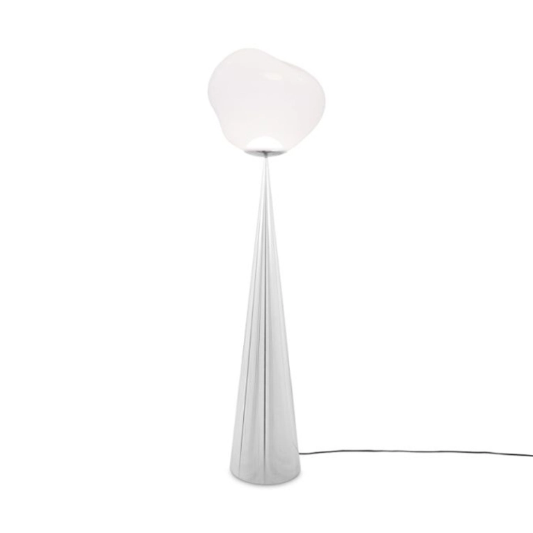 Lampadaire MELT CONE FAT Opalin/ chrome TOM DIXON