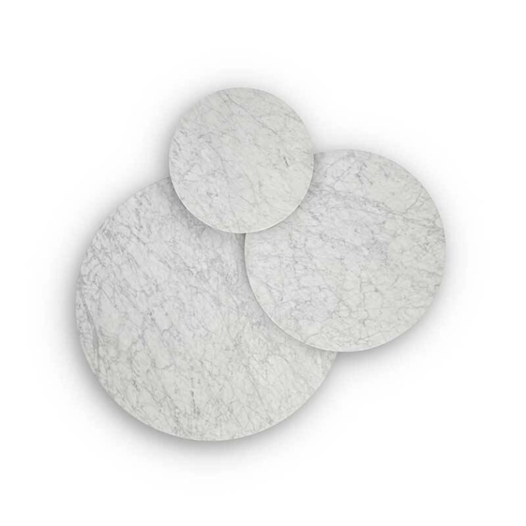 Table basse Set de 3 tables basses GRASSHOPPER Blanc Statuarietto KNOLL