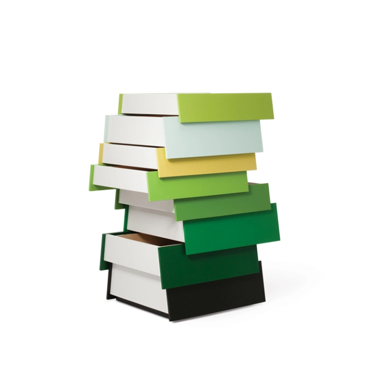 Meuble de rangement STACK 8 tiroirs Vert ESTABLISHED & SONS