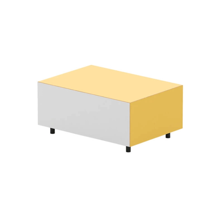 Table basse BLOC 64x45 Jaune zinc, jaune signal, gris clair  ESTABLISHED & SONS