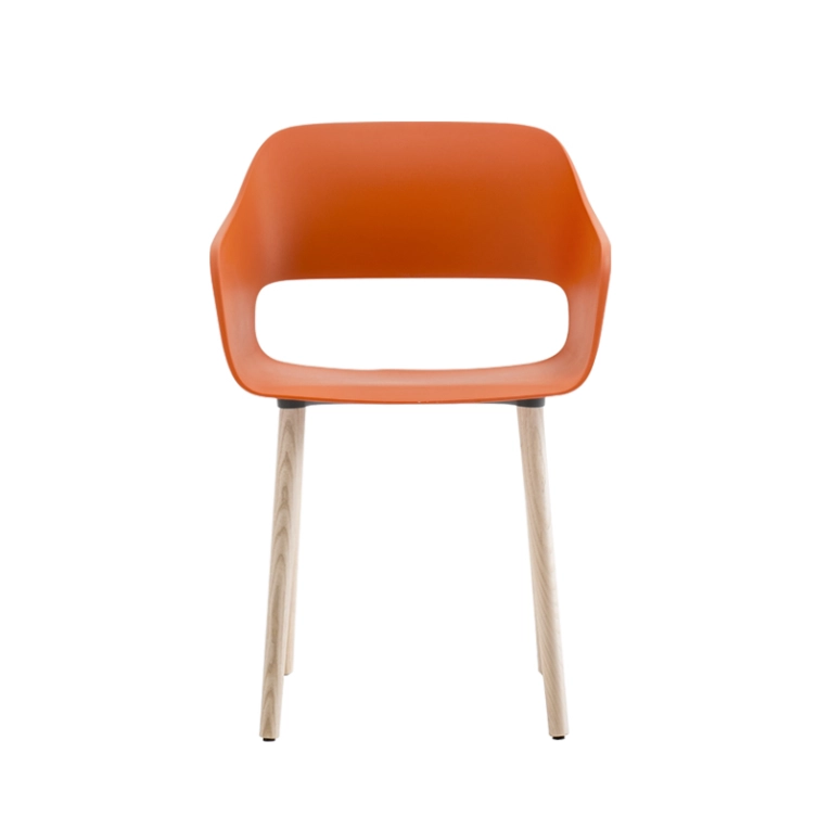 Chaise BABILA ARMCHAIR 2755 Orange/ frêne blanchi PEDRALI